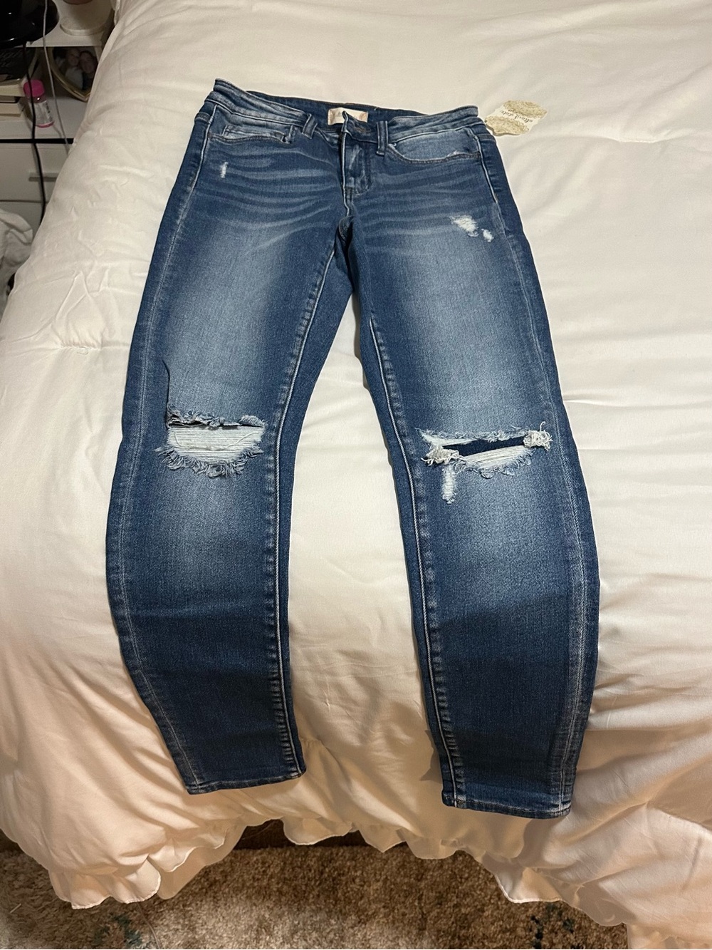 Altar'd State Dark Blue Distressed Skinny Jeans